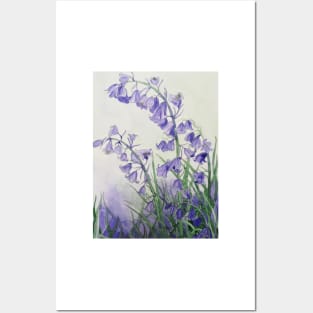 Bluebells watercolour painting Posters and Art